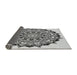 Thickness of Patterned Platinum Gray Novelty Rug, pat1978