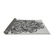 Thickness of Patterned Platinum Gray Novelty Rug, pat1981