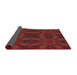 Thickness of Patterned Chestnut Red Novelty Rug, pat1995