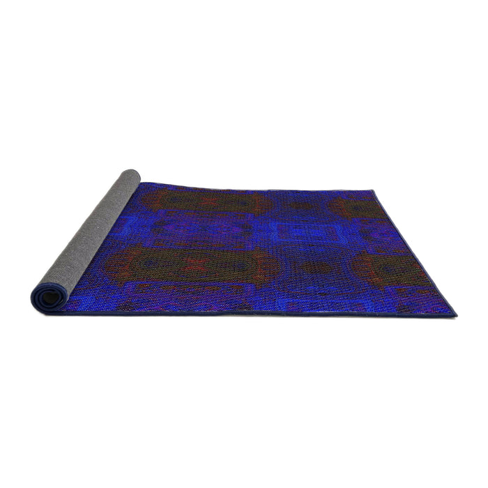 Thickness of Patterned Purple Novelty Rug, pat200