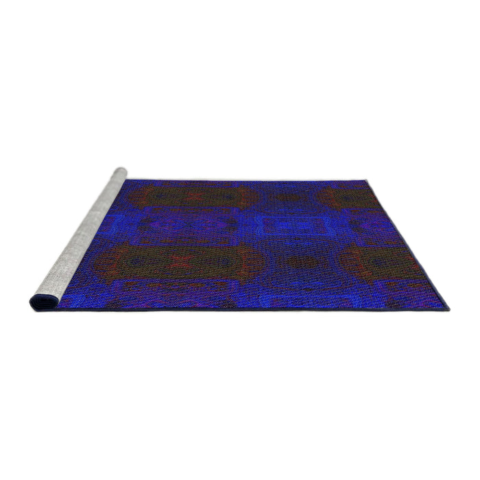 Serging Thickness of Machine Washable Transitional Purple Rug, wshpat200