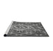 Serging Thickness of Machine Washable Transitional Dark Gray Rug, wshpat2007