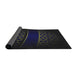 Thickness of Patterned Black Novelty Rug, pat201