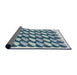 Thickness of Patterned Blue Novelty Rug, pat2013