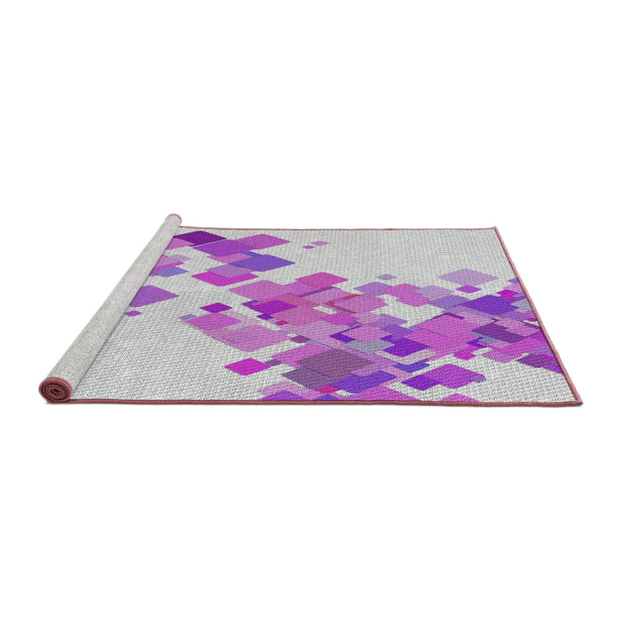 Serging Thickness of Machine Washable Transitional Platinum Gray Rug, wshpat2022