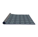 Thickness of Patterned Dark Blue Grey Blue Novelty Rug, pat2028