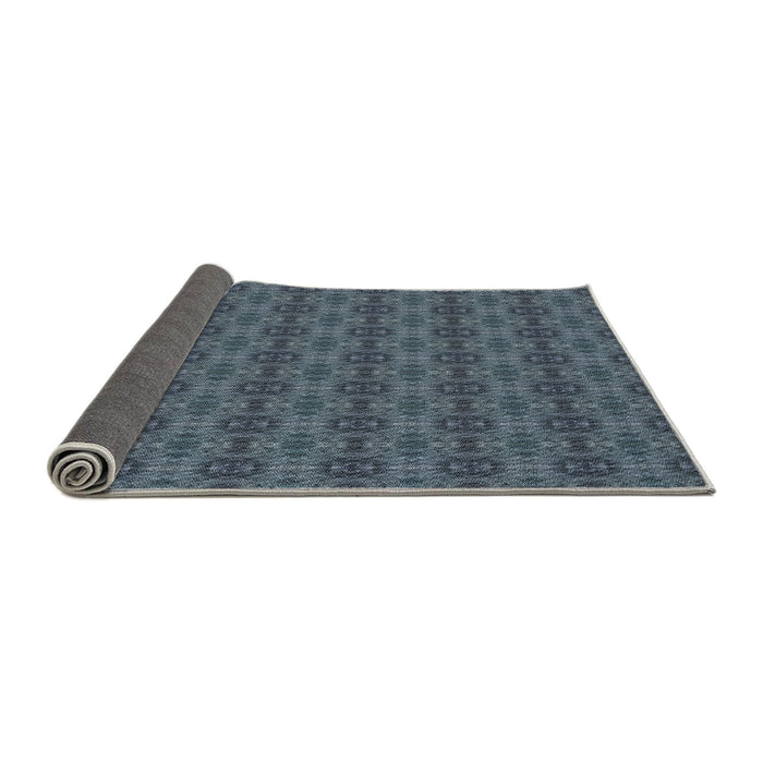 Thickness of Patterned Dark Slate Blue Novelty Rug, pat2029