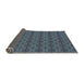 Thickness of Patterned Dark Slate Blue Novelty Rug, pat2029