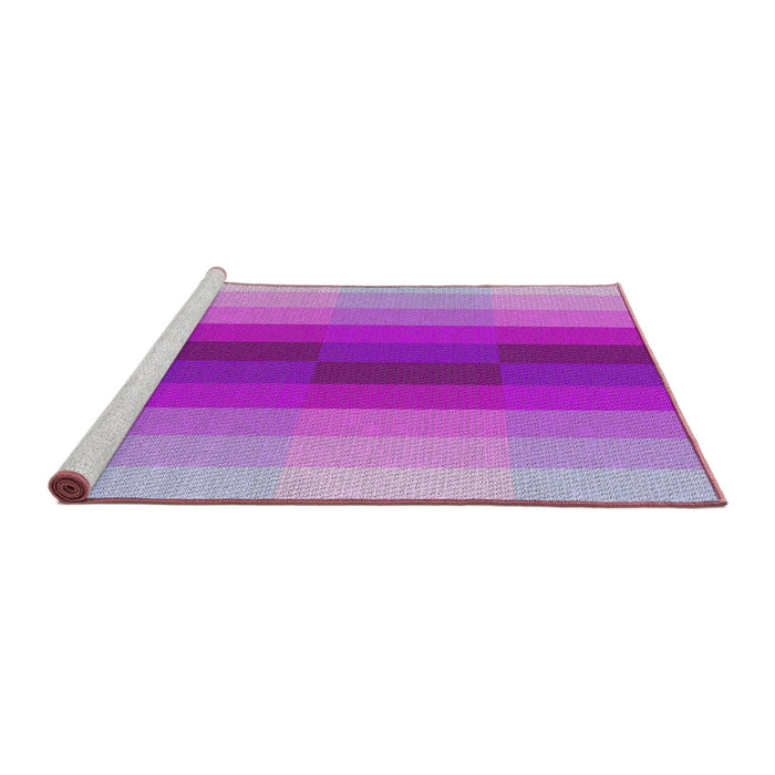 Serging Thickness of Machine Washable Transitional Violet Purple Rug, wshpat2030