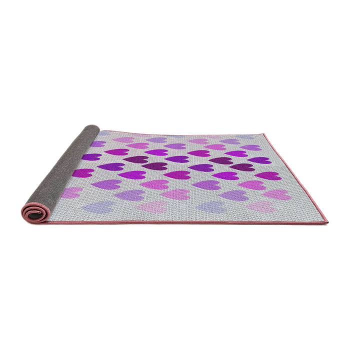 Thickness of Patterned Lavender Blue Novelty Rug, pat2031