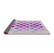 Thickness of Patterned Lavender Blue Novelty Rug, pat2031