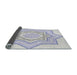 Thickness of Patterned Water Blue Novelty Rug, pat2038