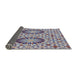 Thickness of Patterned Purple Novelty Rug, pat2045