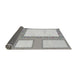 Thickness of Patterned Platinum Gray Novelty Rug, pat2057