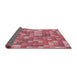 Thickness of Patterned Pink Modern Rug, pat2060