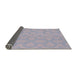 Thickness of Patterned French Lilac Purple Novelty Rug, pat2064