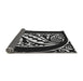 Thickness of Patterned Dark Gray Novelty Rug, pat208