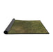 Thickness of Patterned Copper Green Novelty Rug, pat2088