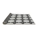 Thickness of Patterned Platinum Gray Novelty Rug, pat210