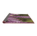 Thickness of Patterned Maroon Purple Novelty Rug, pat2100