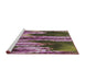 Serging Thickness of Machine Washable Transitional Velvet Maroon Purple Rug, wshpat2100