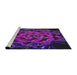 Serging Thickness of Machine Washable Transitional Bright Grape Purple Rug, wshpat2104