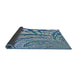 Thickness of Patterned Coral Blue Novelty Rug, pat2107