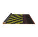 Thickness of Patterned Brown Novelty Rug, pat2110