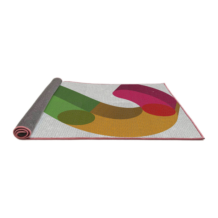 Thickness of Patterned Reddish Brown Novelty Rug, pat2113