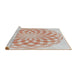 Serging Thickness of Machine Washable Transitional Copper Red Pink Rug, wshpat2123