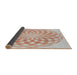 Thickness of Patterned Copper Red Pink Novelty Rug, pat2123