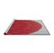 Serging Thickness of Machine Washable Transitional Red Rug, wshpat2135