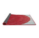 Thickness of Patterned Red Novelty Rug, pat2135