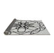 Thickness of Patterned Ash Gray Novelty Rug, pat2138