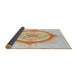 Thickness of Patterned Orange Brown Novelty Rug, pat2140