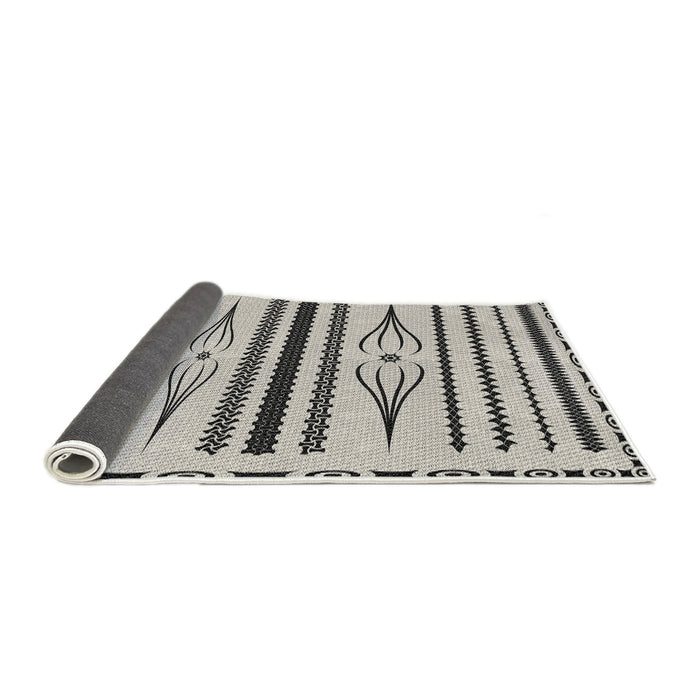 Thickness of Patterned Gray Novelty Rug, pat2153