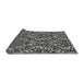 Thickness of Patterned Charcoal Black Novelty Rug, pat2154