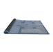 Thickness of Patterned Steel Blue Novelty Rug, pat2163