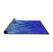 Thickness of Patterned Blue Novelty Rug, pat2167