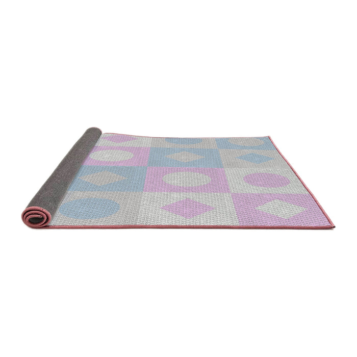 Thickness of Patterned Lavender Purple Novelty Rug, pat2168