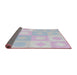 Thickness of Patterned Lavender Purple Novelty Rug, pat2168