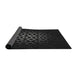 Thickness of Patterned Black Novelty Rug, pat217