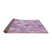 Thickness of Patterned Pink Novelty Rug, pat2171