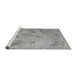 Serging Thickness of Machine Washable Transitional Cloudy Gray Rug, wshpat2182