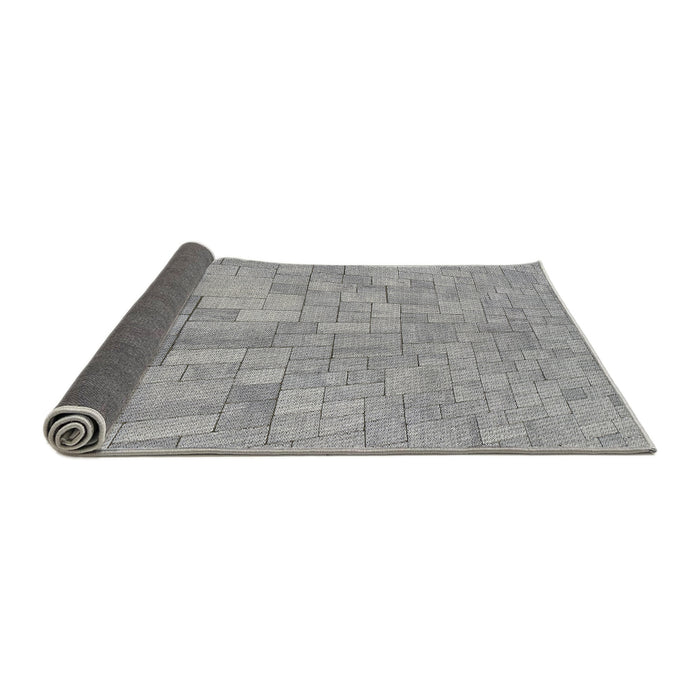 Thickness of Patterned Smokey Gray Novelty Rug, pat2183