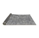 Thickness of Patterned Silver Gray Novelty Rug, pat2185