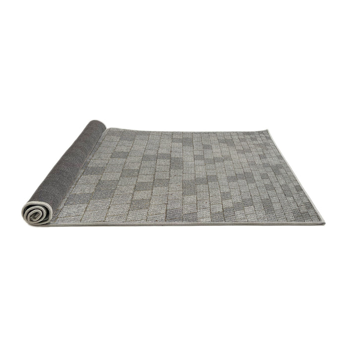 Thickness of Patterned Ash Gray Novelty Rug, pat2187