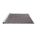 Serging Thickness of Machine Washable Transitional Purple Rug, wshpat2190