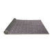 Thickness of Patterned Purple Novelty Rug, pat2190