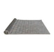 Thickness of Patterned Silver Gray Novelty Rug, pat2199